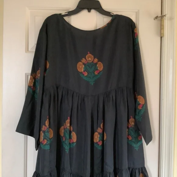 Pink Chicken Silk Kelly Midi/Maxi Dress Caviar Bellflower SZ S - Picture 9 of 16